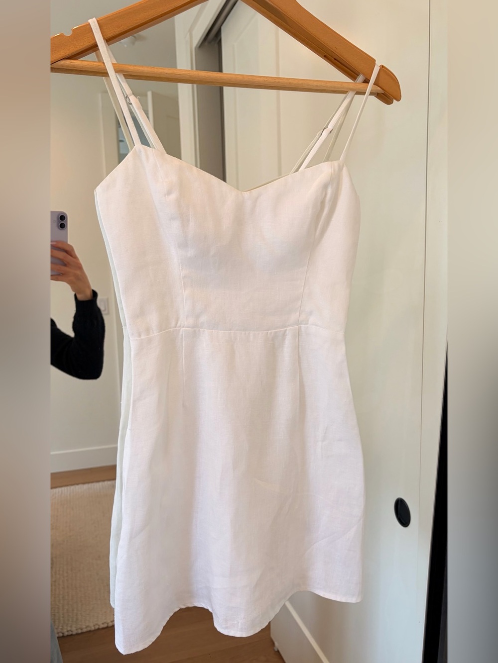 Reformation White Linen Mini Dress size 0
